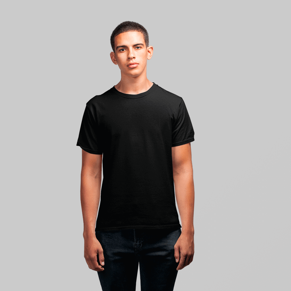 Черная мужская футболка без рисунка - Купить от 320 рублей
