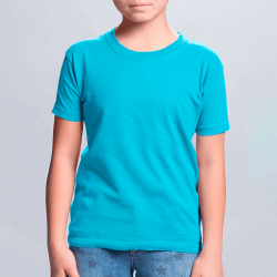 Голубая детская футболка
