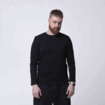 Черный лонгслив