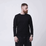 Черный лонгслив