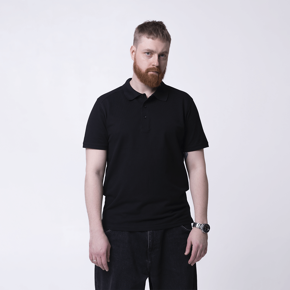 Мужское черное поло