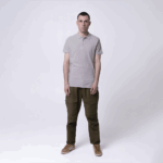 Серое мужское поло