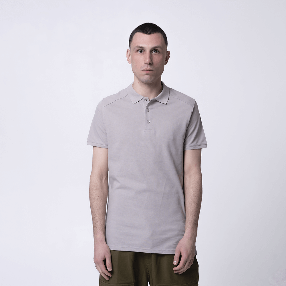 Серое мужское поло