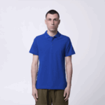 Мужское синее поло