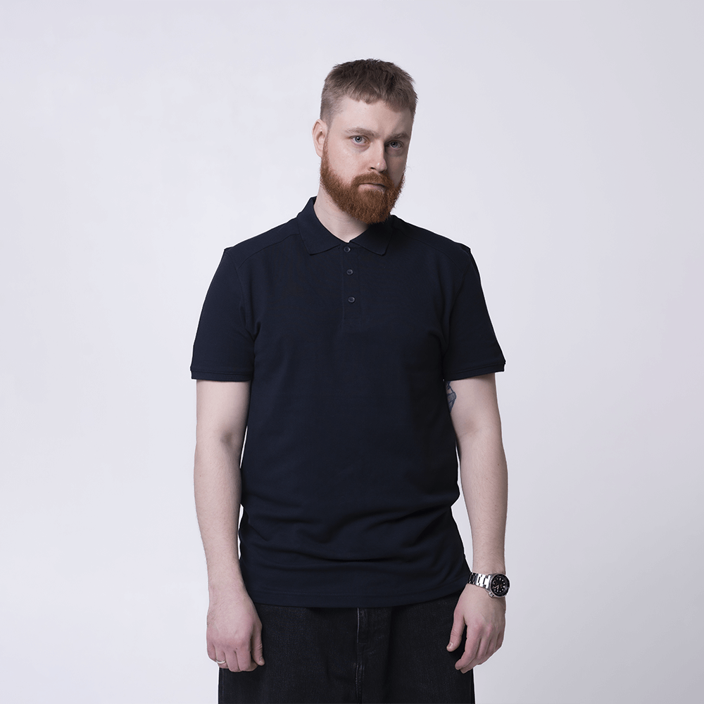 Темно-синее мужское поло
