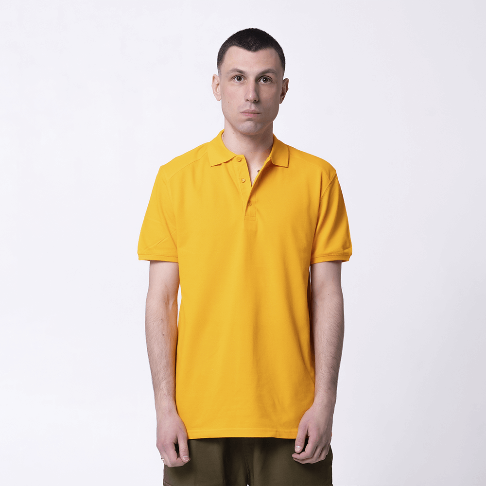 Мужское желтое поло
