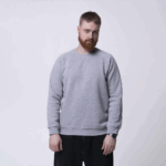 Серый свитшот с рукавом реглан