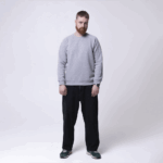 Серый свитшот с рукавом реглан