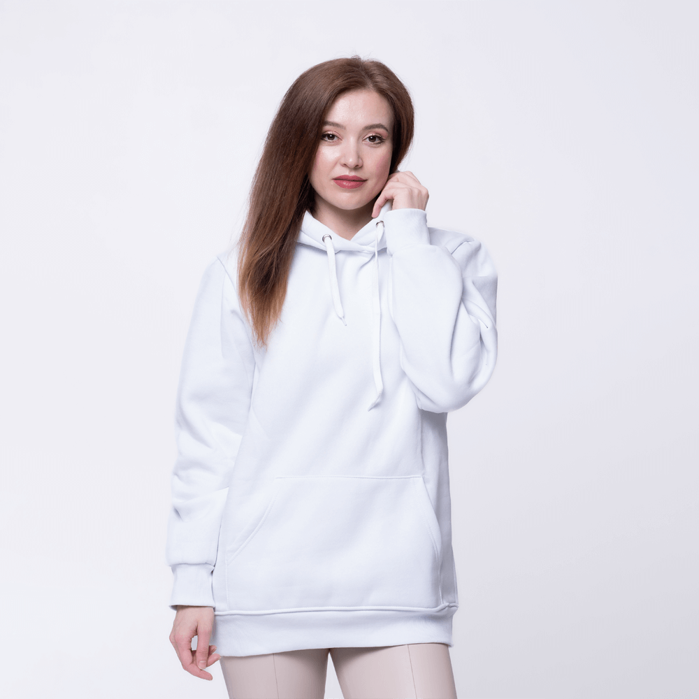 Белая женская толстовка
