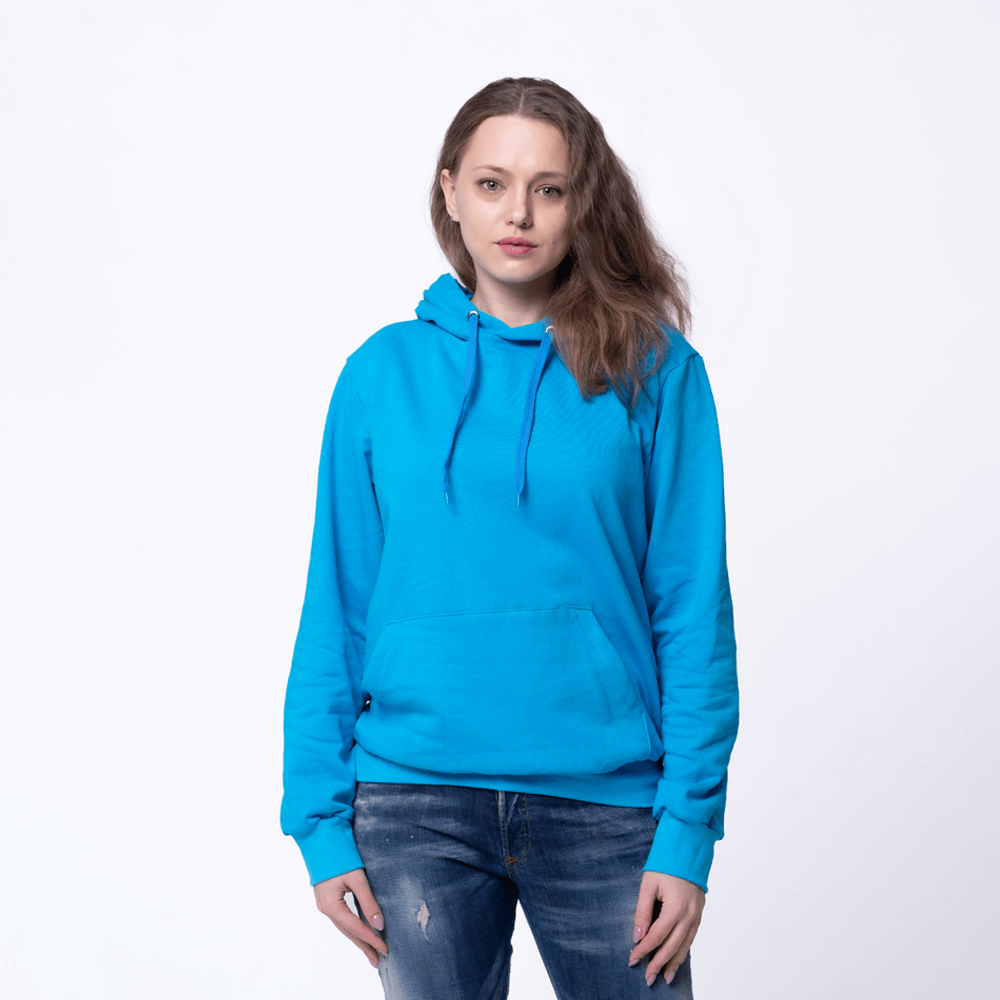 Бирюзовая женская толстовка