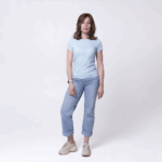 Голубая женская футболка