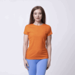 Оранжевая женская футболка