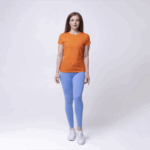 Оранжевая женская футболка