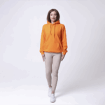 Оранжевая женская толстовка