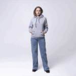 Серая женская толстовка