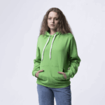 Ярко-зеленая женская толстовка