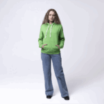 Ярко-зеленая женская толстовка
