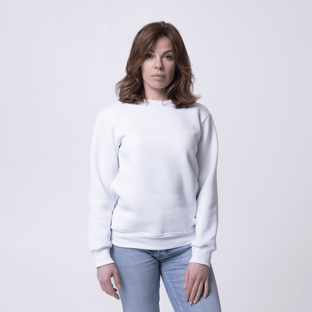 Белый женский свитшот