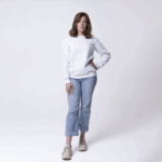 Белый женский свитшот