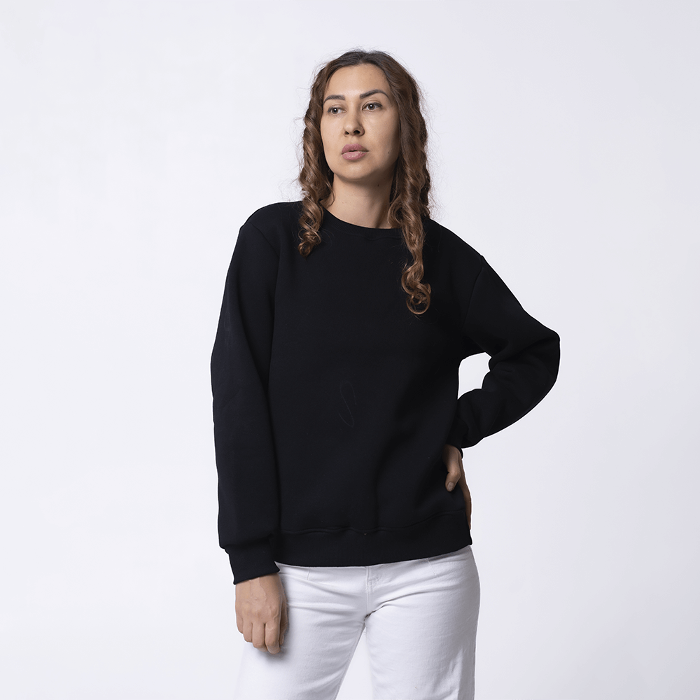 Черный женский свитшот