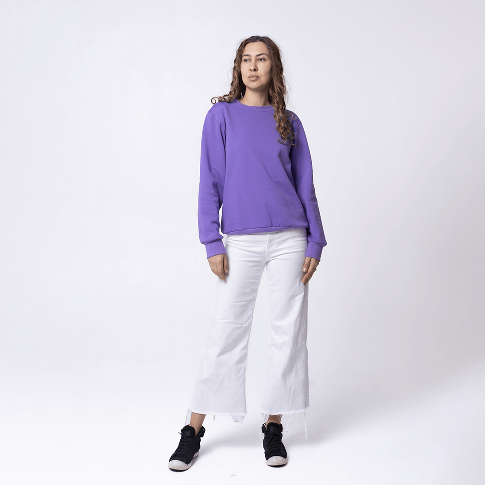 Фиолетовый женский свитшот