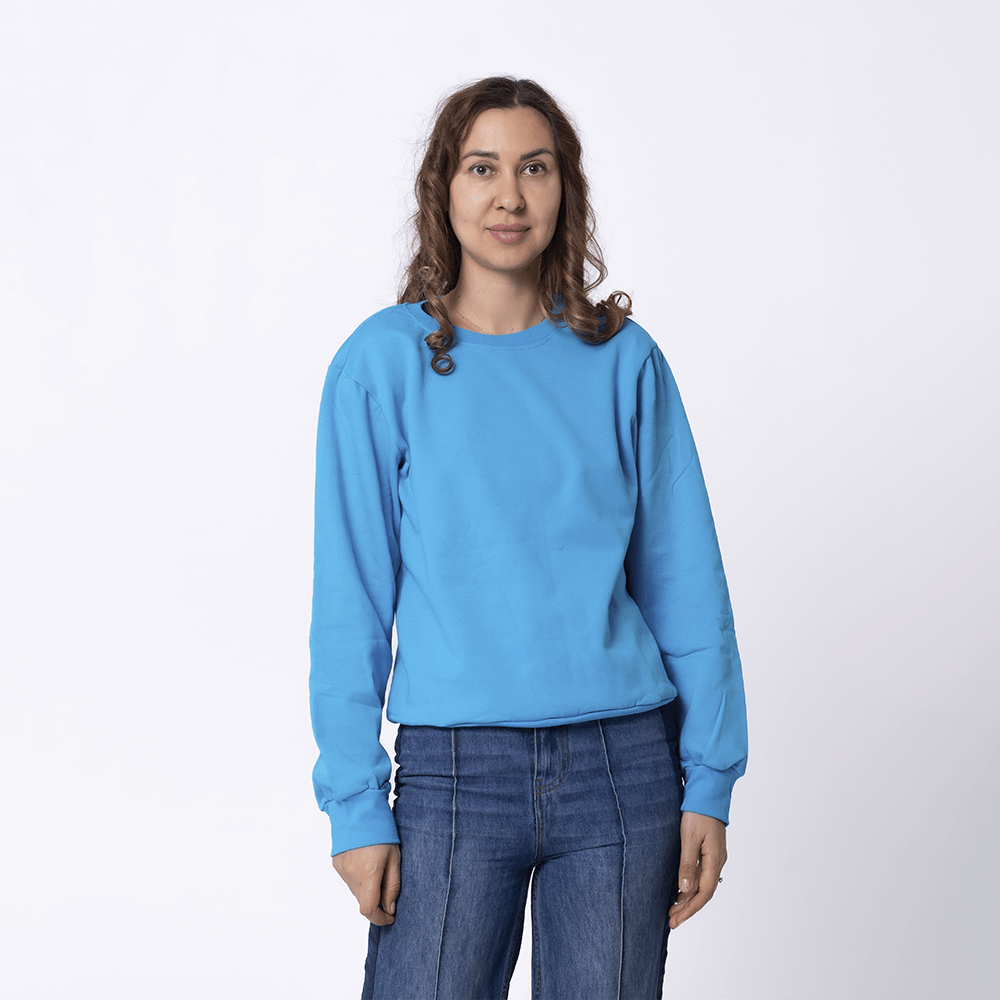 Голубой женский свитшот