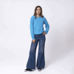 Голубой женский свитшот