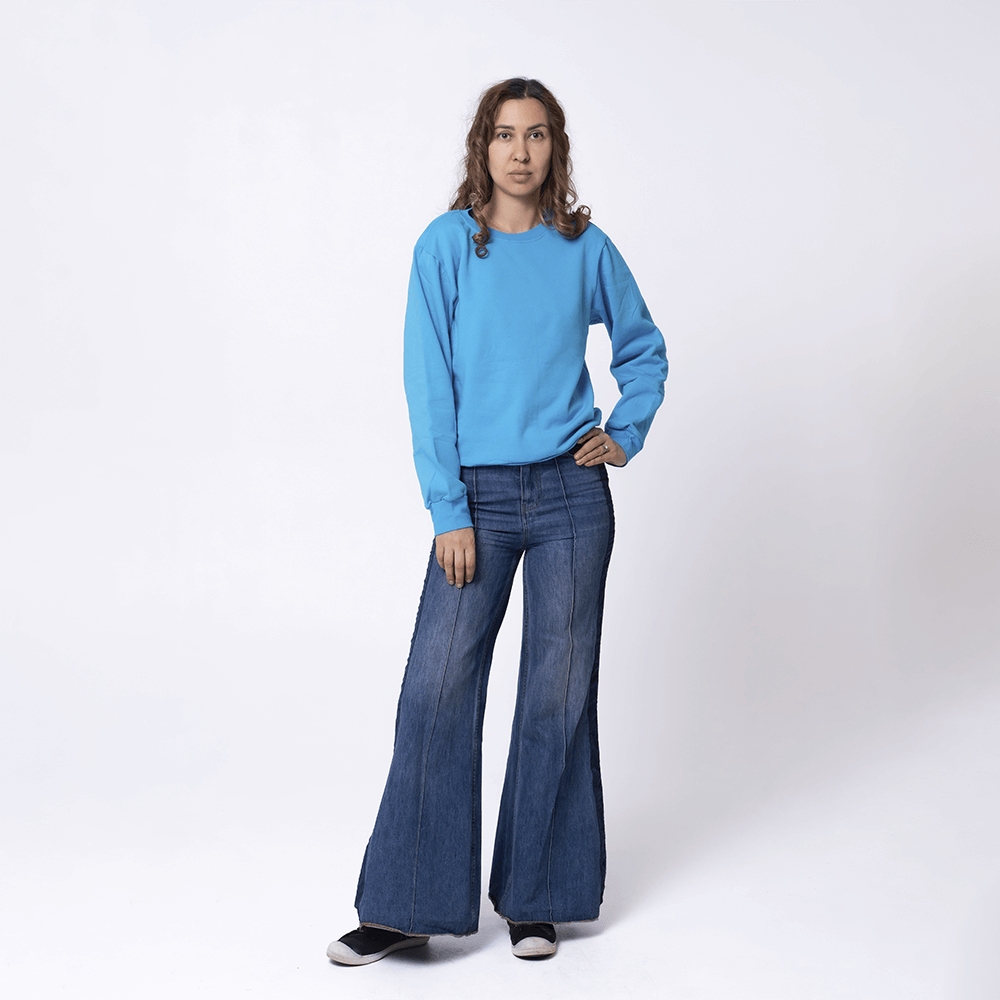 Голубой женский свитшот