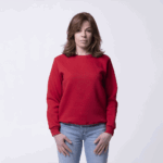 Красный женский свитшот