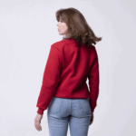 Красный женский свитшот