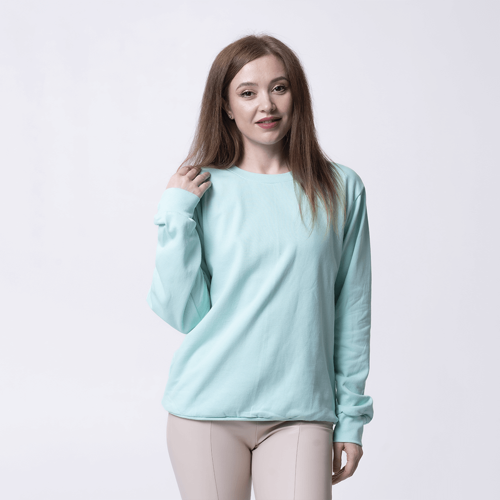 Мятный женский свитшот