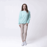 Мятный женский свитшот