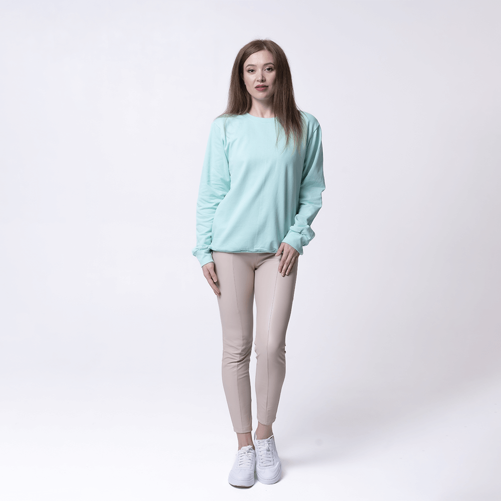 Мятный женский свитшот