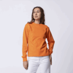 Оранжевый женский свитшот