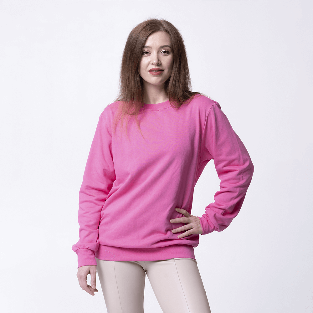 Розовый женский свитшот