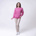 Розовый женский свитшот