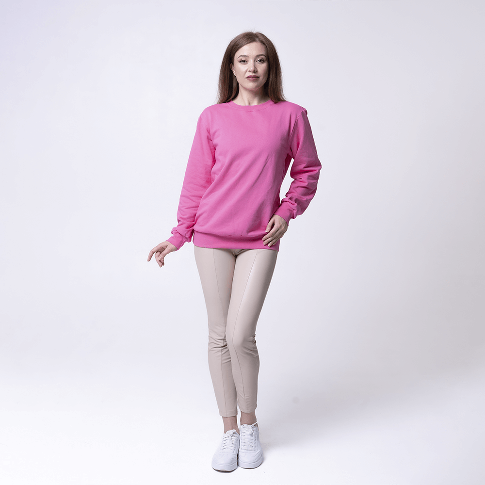 Розовый женский свитшот