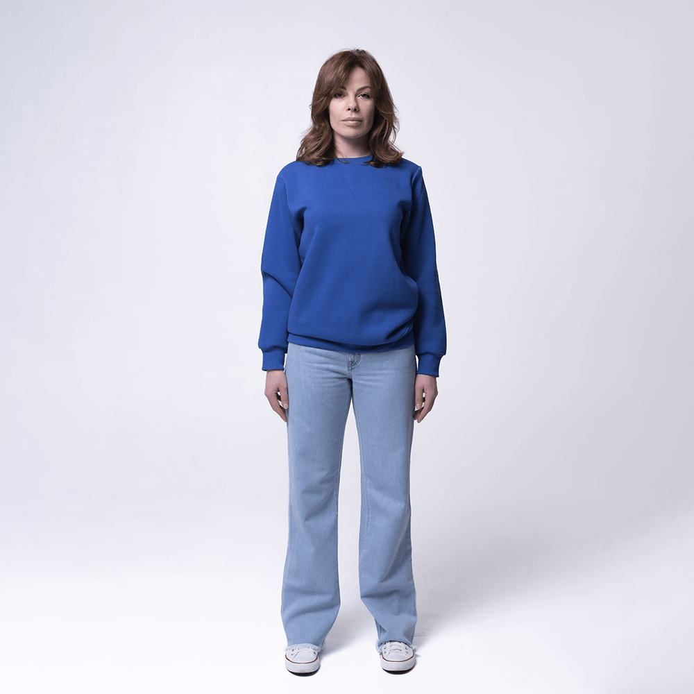 Синий женский свитшот