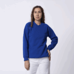 Синий свитшот с рукавом реглан