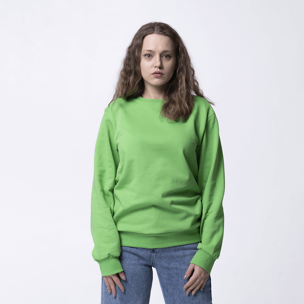 Ярко-зеленый женский свитшот