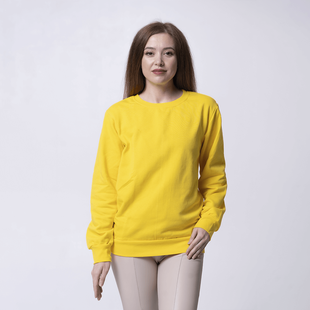 Желтый женский свитшот