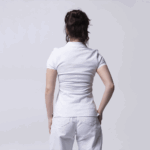 Женское белое поло под печать