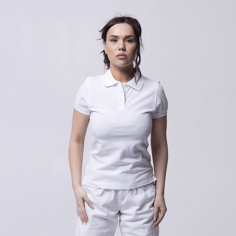 Женское белое поло