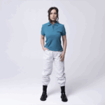 Женское бирюзовое поло