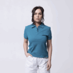 Женское бирюзовое поло