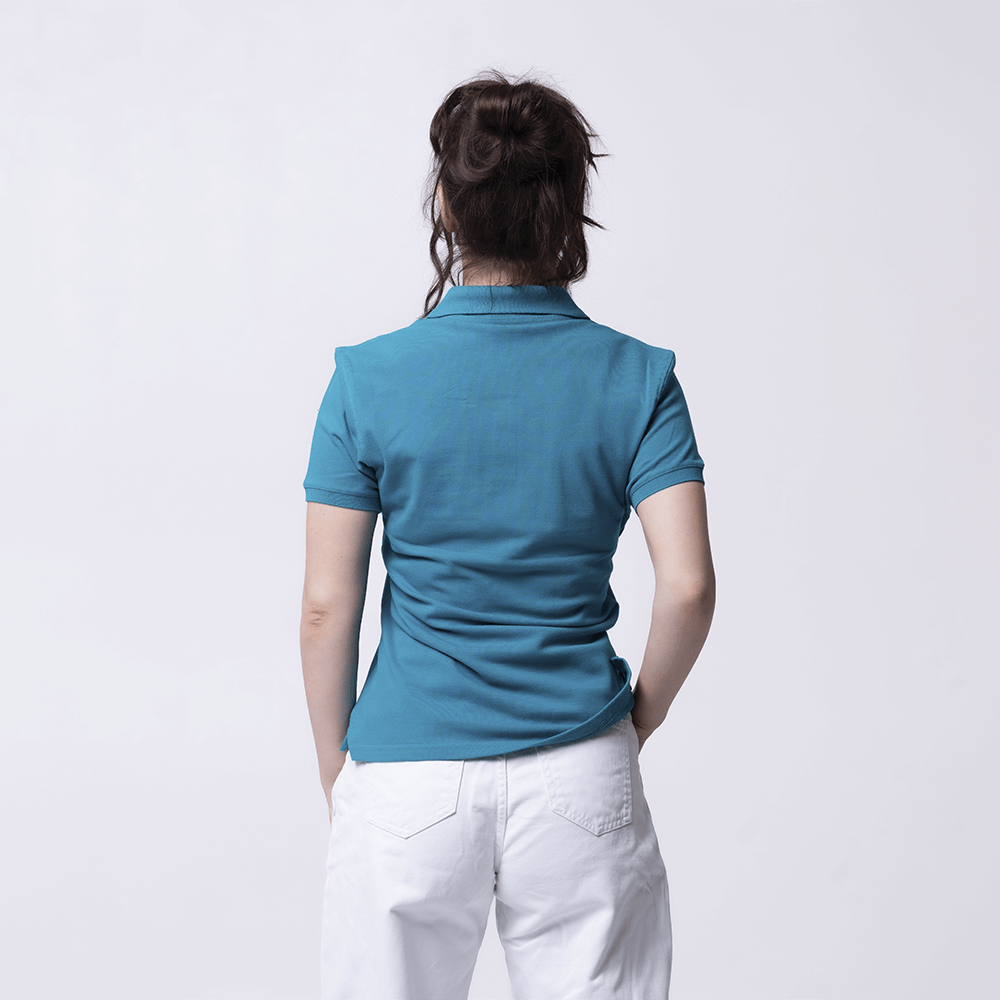 Женское бирюзовое поло