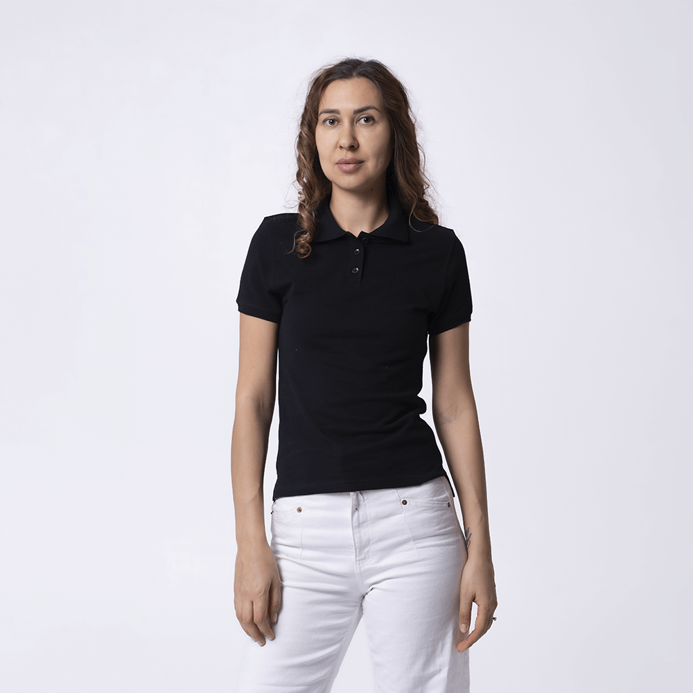 Женское черное поло
