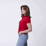 Женское красное поло