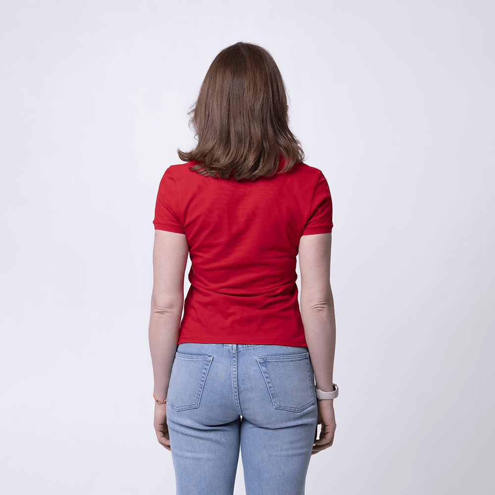 Женское красное поло