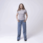 Серое женское поло